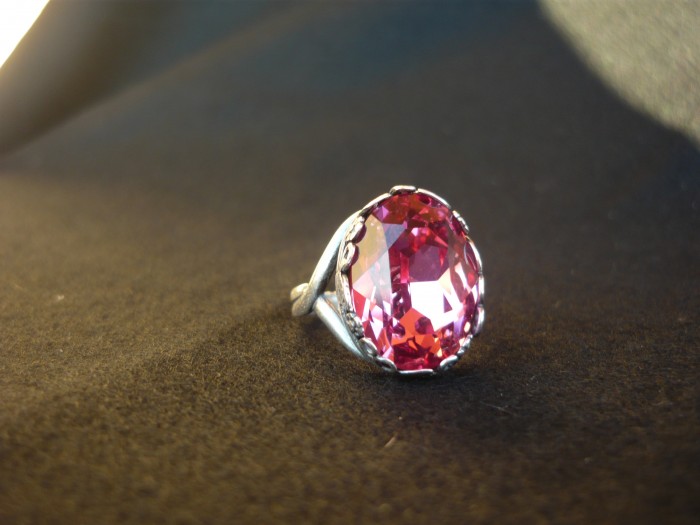 Anello swarovski rosa 4