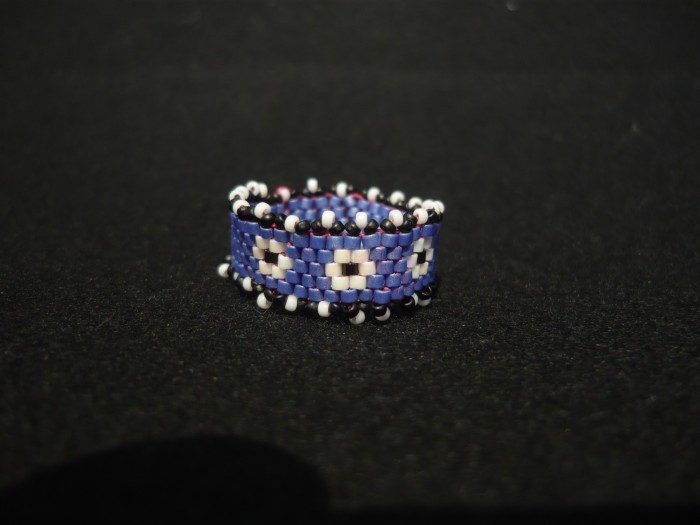 Anello_peyote_viola_fiori_3