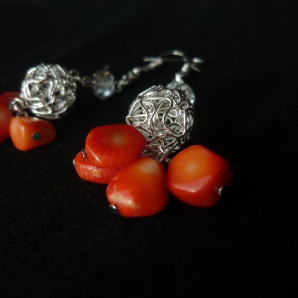 Orecchini_argento_pendenti_arancione_2