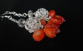 Orecchini_argento_pendenti_arancione_4
