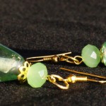 Orecchini verde goccia 1