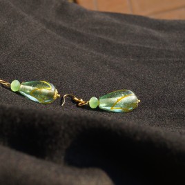 Orecchini verde goccia 2