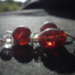 Orecchini_arancione_pois_neri_2