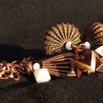 Collana bronzo sfere metallo 4