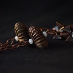 Collana bronzo sfere metallo 5