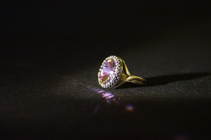 Anello anticato rivoli rosa 1