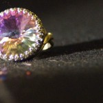 Anello anticato rivoli rosa 2