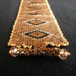 Braccialetto peyote bronzo e oro 2