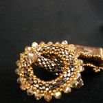 Braccialetto peyote bronzo e oro 8