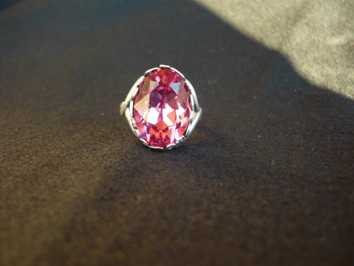 Anello swarovski rosa 1