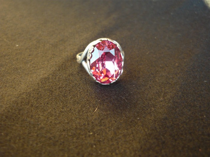 Anello swarovski rosa 3